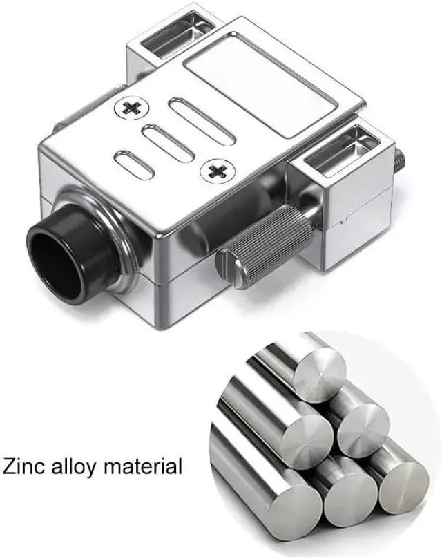 Alt view image 4 of 5 - DB9 DB15 DB25 Male Female Connector Gold-Plated Sol*/id Needle 9/15/25Pin RS232 Plug Industrial D-USB Stainless Steel Terminal(9Pin Female Mini)