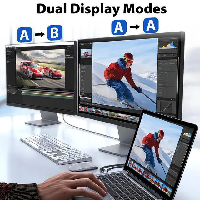 Alt view image 7 of 7 - Cyberguys! USB C to HDMI Cable, 4K 60Hz Braided Type-C Cord with Gold-Plated Connectors, Thunderbolt Compatible, Works with MacBook, iPad Pro, Dell, HP, Samsung, Chromebook, Projector, 6 FT, 2-Pack