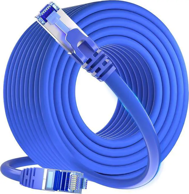 Main image of Ethernet Cable 100ft, Cat 6 Cable Outdoor &Indoor FTP Shielded Ethernet Cable, 23AWG Gigabit Ethernet Patch Cords CCA, UV Resistant, Waterproof, Direct Burial, LLDPE PVC with RJ45 Connector for Router