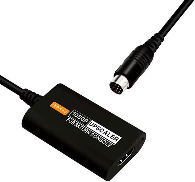Alt view image 2 of 6 - NORMICHIC Converter for Sega Saturn SS to HDMI,1080P HDMI Cable Adapter for Saturn SS 16:9/4:3 S-video input 1080p adapter (black)