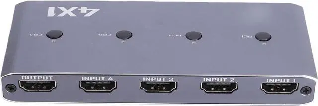 Alt view image 7 of 7 - Tangxi 4x1 HDMI KVM Switchs 4K 60Hz for 4 Computers Share 1 Monitor, Quad HDMI Multiviewer Switcher with 4 USB 2.0 Ports, Quick View for Camera, PC, Laptop