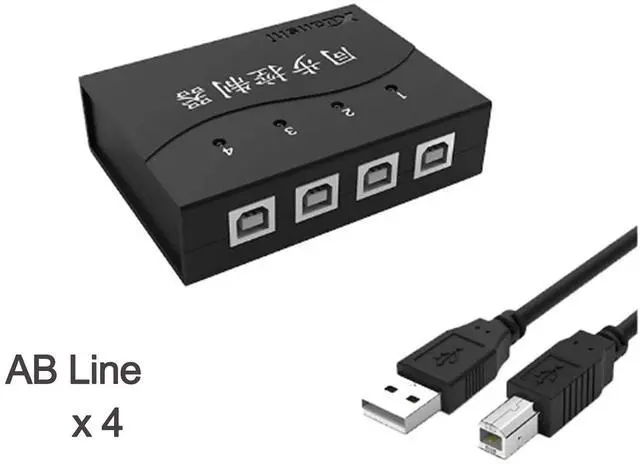 Alt view image 6 of 6 - 4/8/16/32 Ports USB Synchronizer/Sharer - USB Keyboard Mouse Sync Controller, KVM Switch/Distributor, DNF Multi Open Game Control Synchronizer, for Game Studios, Offices(4 Ports)