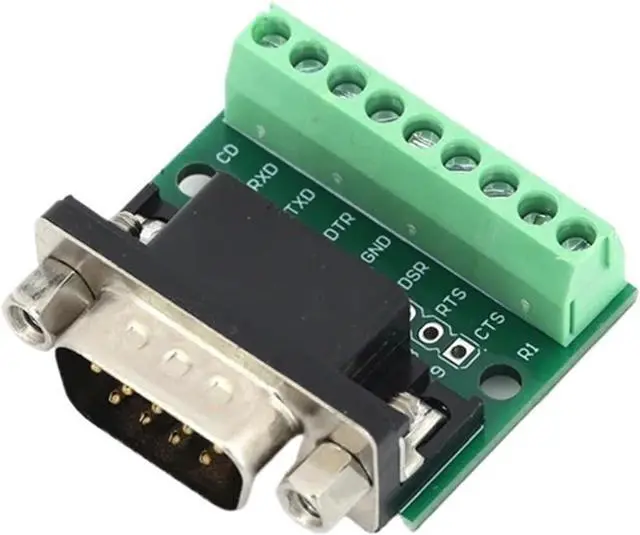 Main image of 1/5/10Pcs DB9 Male Female Adapter Signals Terminal Module RS232 RS485 Serial to 9-Pin 9-Hole Connector(Male,5 Pcs)