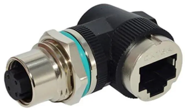 Main image of IP67 M12 8Pin A-Type to RJ45 Network Connector M12 4Pin D-Code to CAT6 Adapter RJ45 Female to 8-pin A Coding Male Plug Joint(Pink)