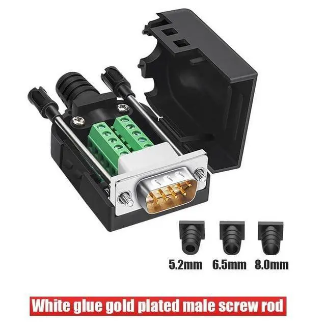 Alt view image 2 of 7 - Solder-Free DB9 Breakout Connector D-SUB RS232 RS485 RS422 9 Pin Plug Connectors Transfer-Free Male Female Terminal Adapter(BM)