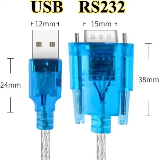 Alt view image 3 of 3 - USB 2.0 to RS232 Serial Port DB9 9 Pin Male/Female Cable Length .3m/0.8m/1.5m/1.8m/3m Adapter Convertor(DB9 Female,3 PCS,1.8m)