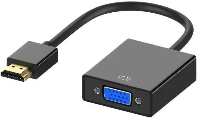 Alt view image 3 of 4 - HDMI to VGA Adapter Digital to Analog Video Audio Converter Cable HDMI VGA Connector(Audio Power White)