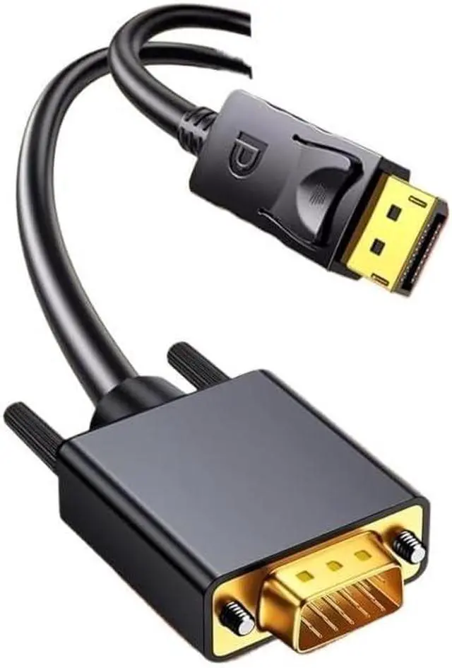 Alt view image 2 of 5 - DP DisplayPort to VGA Adapter Connecto Converter 1.8m Cable FHD 1920 * 1080P Line