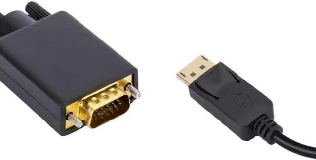 Alt view image 4 of 5 - DP DisplayPort to VGA Adapter Connecto Converter 1.8m Cable FHD 1920 * 1080P Line