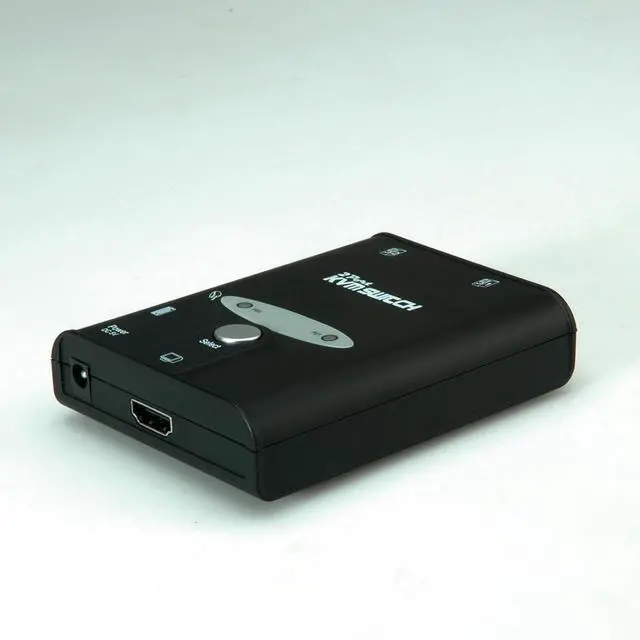 Alt view image 2 of 3 - Value KVM Audio Switch (HDMI, USB) - 2-Port, Black, MOSFET, Manual, Touch