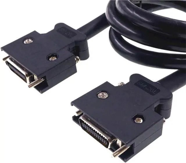 Alt view image 4 of 6 - 1 Pc SCSI Connector Cable MDR 14 20 26 36 50 Positions Male to Male Plug Adapter 0.75 1 1.5 2 3 5 Meter Extension Soldered(1.5 Meter,Male Insert_50P)