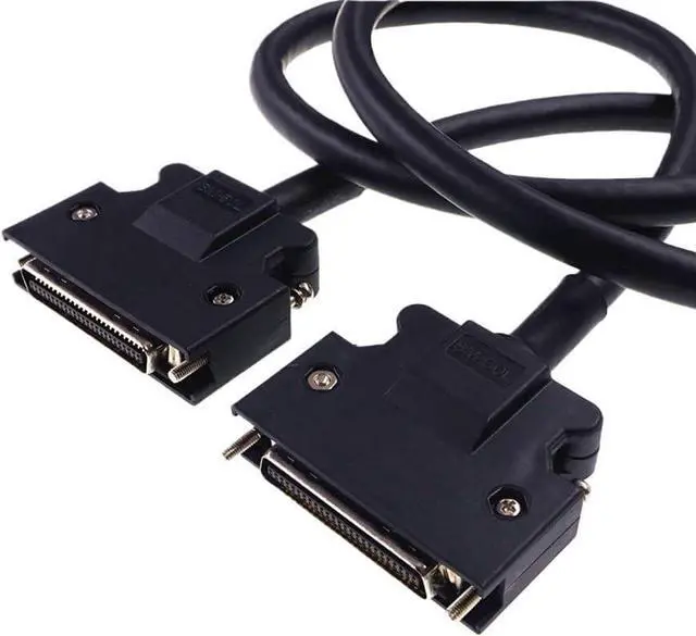 Alt view image 6 of 6 - 1 Pc SCSI Connector Cable MDR 14 20 26 36 50 Positions Male to Male Plug Adapter 0.75 1 1.5 2 3 5 Meter Extension Soldered(1.5 Meter,Male Insert_50P)