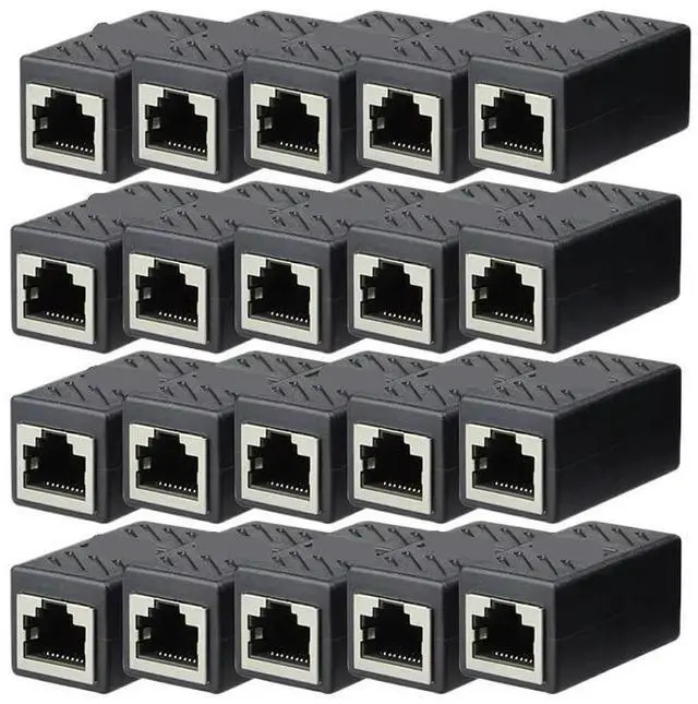 Main image of 1/5/10/20PCS RJ45 Coupler Ethernet Extender 1000Mbps LAN Connector Cat6/Cat5e Ethernet Cable Extender Adapter Female to Female(10PCS)