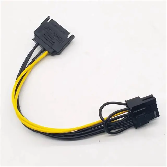 Alt view image 2 of 5 - AEE7-5PCS 15Pin SATA Male to 8Pin(6+2) PCI-E Power Supply Cable 20Cm SATA Cable 15-Pin to 8 Pin 18AWG Wire for Graphic Card