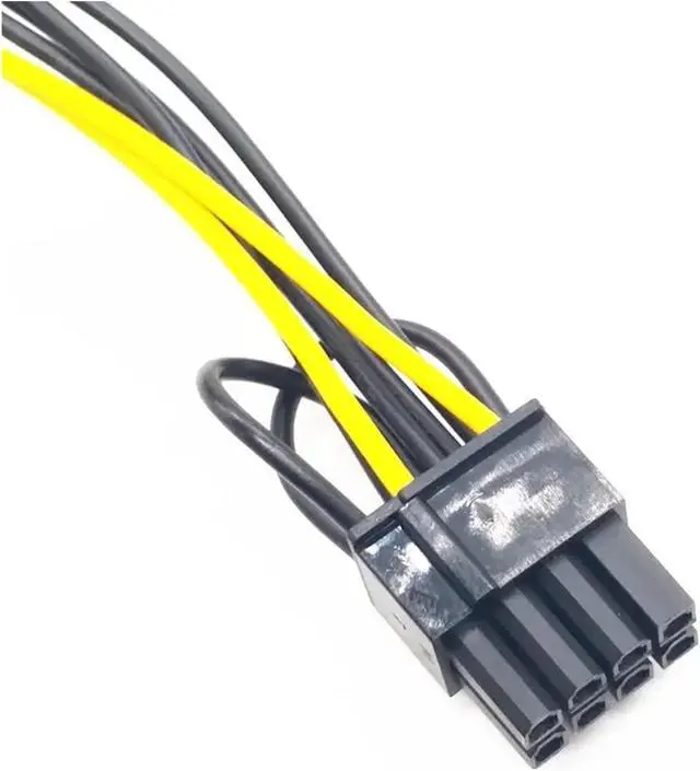 Alt view image 4 of 4 - Single SATA 15 Pin Turn to 8 Pin Graphics Card Power Connector Line 6PIN+2PIN Adapter Cable 15P to 8P Graphics Card Line Cable(Sata x 2)