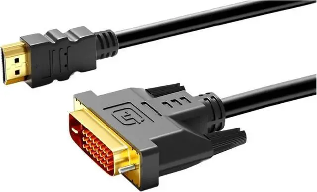 Alt view image 4 of 4 - Plated HDMI-Compatible to DVI Cable Male 24+1 DVI-D Male Adapter Plated 4K 1080P for TV HD PC Projector /3 1.5m 5m(1.5m)