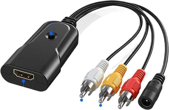 Alt view image 2 of 4 - HDMI to AV/RCA CVBS Adapter HDMI2AV HDMI for AV (CVBS) for/PC/VCR/NTSC