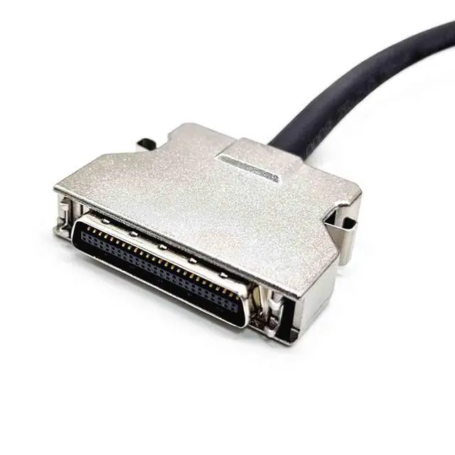 Alt view image 2 of 7 - SCSI 50 Pin Male to Male HPCN with Metal Shell Shielded Twisted Pair Cable Straight Screw Locks Plug to Latch Lock Plug for Cable 1Meter