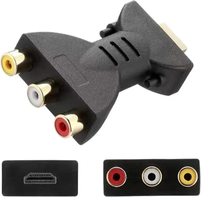 Alt view image 2 of 6 - HD 1080P R/CA AV to HDMI-Compatible Composite Adapter Converter AV2HDMI Video Cable HDMI to AV with USB Cable for HD TV Box