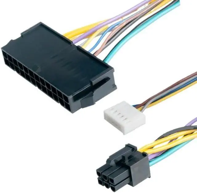Alt view image 3 of 6 - KUNSR 30CM Modular Power Supply Cable ATX 24Pin Female to 6Pin Male 6Pin Connector