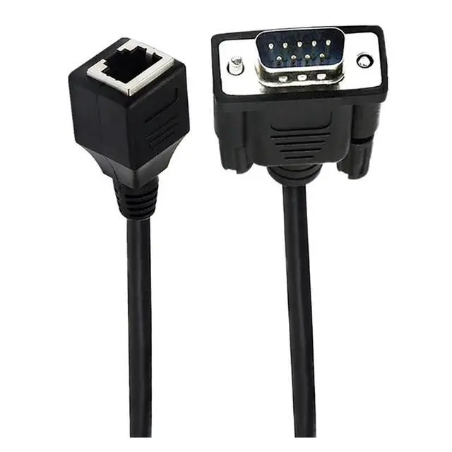 Alt view image 5 of 6 - Easy to Use DB9 Female/Male to RJ45 Adapter Cable Achieve Seamless Device Connectivities Cat5/6 Ethernets LAN Console(Male)