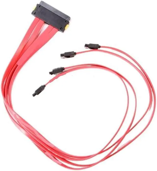 Alt view image 2 of 6 - KUNSR SFF-8484 32Pin to 4 SATA 7Pin Adapter Converter 1 to 4 Splitter Cable