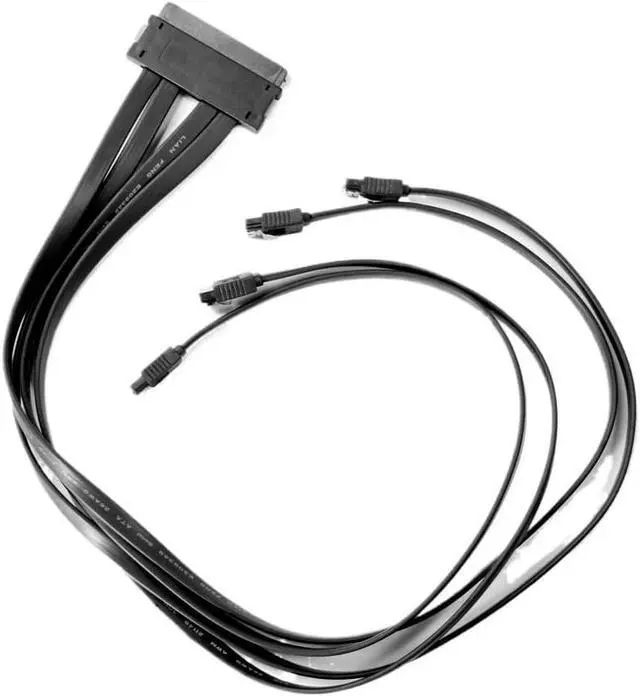 Alt view image 6 of 6 - KUNSR SFF-8484 32Pin to 4 SATA 7Pin Adapter Converter 1 to 4 Splitter Cable