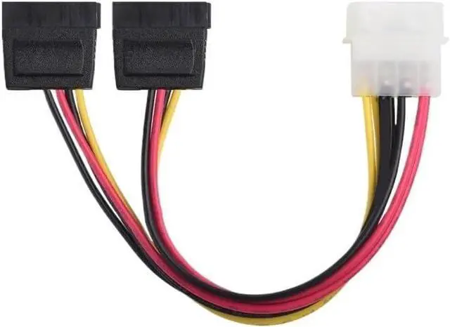 Alt view image 3 of 5 - KUNSR 4 Pin IDE to 2 Serial ATA Hard Driver Power Cable SATA Y Splitter Hard Drive Disk Extension Cord Adapter Connector(1 Piece)