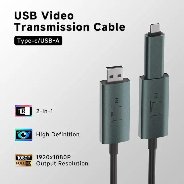 Alt view image 2 of 6 - H5-T High Definition Video Transmission Cable - Signal Generate Cable, Transfer USB A or USB C Port into Video Signal Port Converter