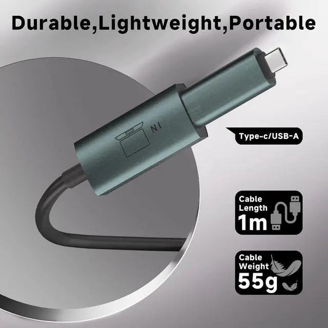 Alt view image 3 of 6 - H5-T High Definition Video Transmission Cable - Signal Generate Cable, Transfer USB A or USB C Port into Video Signal Port Converter