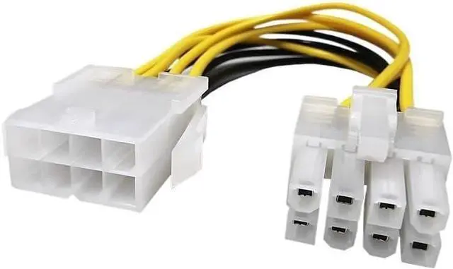 Main image of KUNSR 8 Pin to 8 Pin ATX EPS Male to Female CPU Power Extension PSU Mainboard Power Extension Adapter Cable