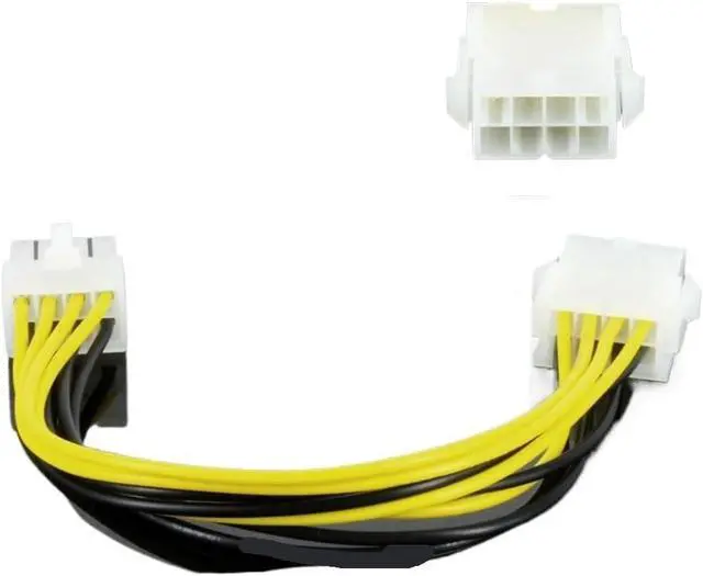 Alt view image 2 of 5 - KUNSR 8 Pin to 8 Pin ATX EPS Male to Female CPU Power Extension PSU Mainboard Power Extension Adapter Cable