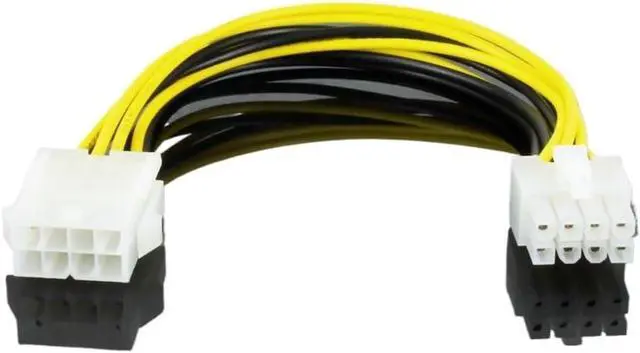 Alt view image 4 of 5 - KUNSR 8 Pin to 8 Pin ATX EPS Male to Female CPU Power Extension PSU Mainboard Power Extension Adapter Cable
