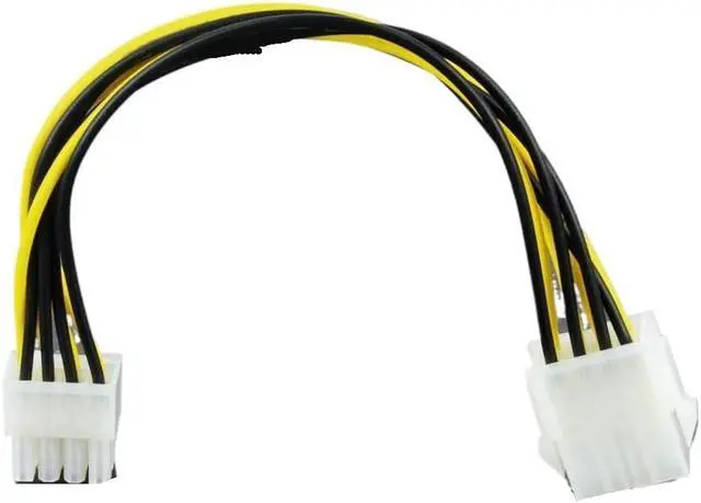 Alt view image 5 of 5 - KUNSR 8 Pin to 8 Pin ATX EPS Male to Female CPU Power Extension PSU Mainboard Power Extension Adapter Cable