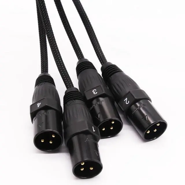 Alt view image 4 of 5 - 4 Channel 3-Pin XLR Male Female to Ethercon Cable, Compact Cat6 Network Snake Receiver, AES DMX Audio Signal Extender Over Cat5 Cat6 RJ45 Ethernet Cable (Male Tails)