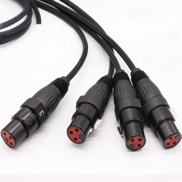 Alt view image 5 of 5 - 4 Channel 3-Pin XLR Male Female to Ethercon Cable, Compact Cat6 Network Snake Receiver, AES DMX Audio Signal Extender Over Cat5 Cat6 RJ45 Ethernet Cable (Male Tails)