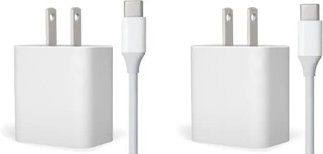 Main image of 30W USB-C Fast Charger and Cable Compatible with Google Products, Google Pixel Phones, Tablets and Other USB-C Devices (2-Pack - 6-Foot)
