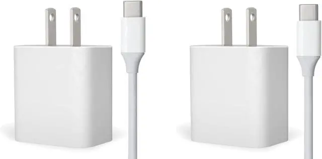 Alt view image 6 of 6 - 30W USB-C Fast Charger and Cable Compatible with Google Products, Google Pixel Phones, Tablets and Other USB-C Devices (2-Pack - 6-Foot)