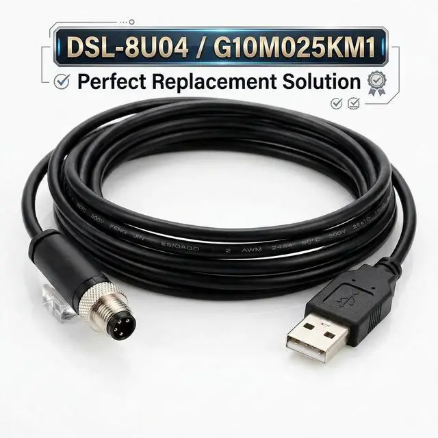 Alt view image 4 of 6 - USB to M8 4 Pin Cable FT232RL RS232 Serial Cable for Sick Safety Controller, 6.6ft Industrial Programming Cable Replacement DSL-8U04 G10M025KM1
