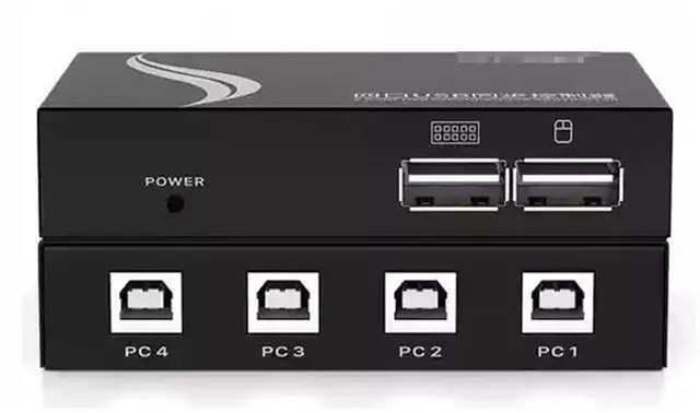 Main image of KVM Switch/Distributor - 4/8/16 Ports DNF Game Control Synchronizer, USB Keyboard Mouse Synchronizer/Sharer, Multi-Open Synchronous Control, for Game Tudios, Offices(4 Ports)