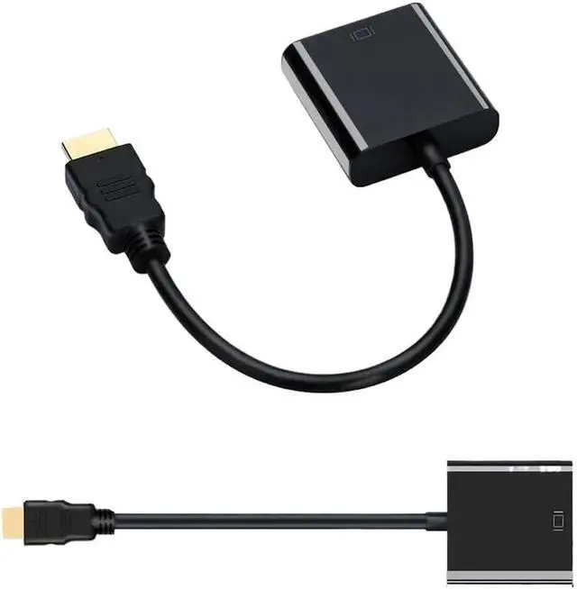 Alt view image 4 of 4 - HDMI to VGA Adapter Digital to Analog Video Audio Converter Cable HDMI VGA Connector(Audio Power White)