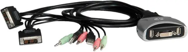 Alt view image 3 of 4 - VALUE KVM Switch Star1U-2PC USB DVIAudio