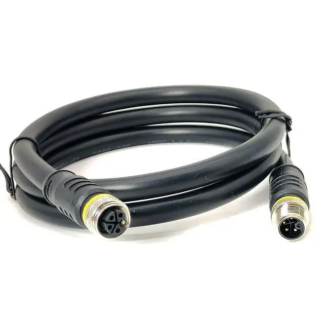 Alt view image 6 of 7 - M12 L-Code 5Pin 4+PE Male to Female Profinet Power Supply High Flex Waterproof Cable 1 Meter