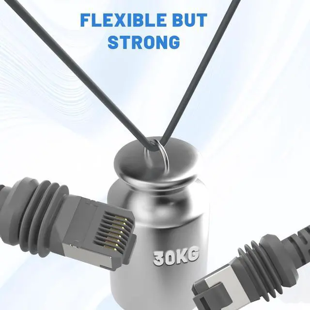 Alt view image 5 of 7 - Starlink Cable Gen3 150FT/46M for Starlink Gen 3 Standard Kit, Replacement Extension Star Link V3 Cable Waterproof Grey