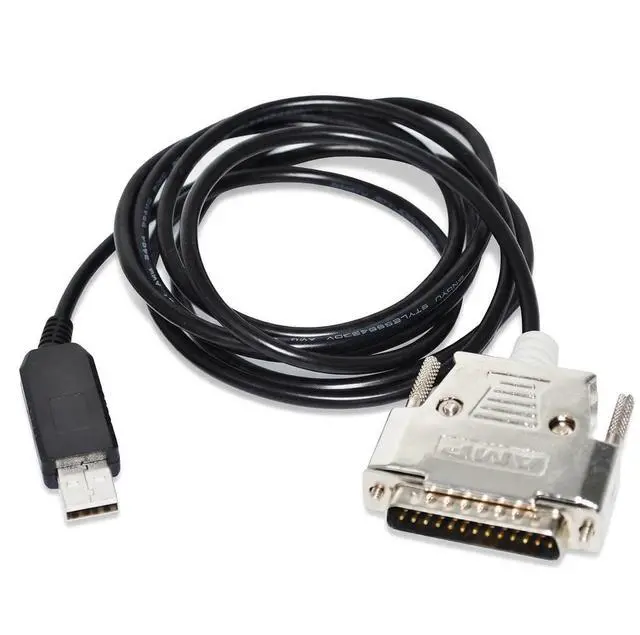 Main image of Industrial-Grade USB to DB25 Male Cable for FANUC CNC Machines, 1.8m RS232 Serial Communication Cable
