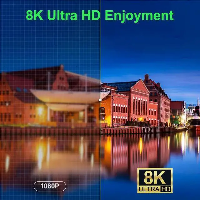 Alt view image 3 of 4 - 8K USB 3.0 KVM Switcher,2 Input 3 Output 3 Monitors 2 Computers Switch Support 8K@30Hz 4K@144Hz USB 3.0 Displayport for 2 PC(EU Power Plug)