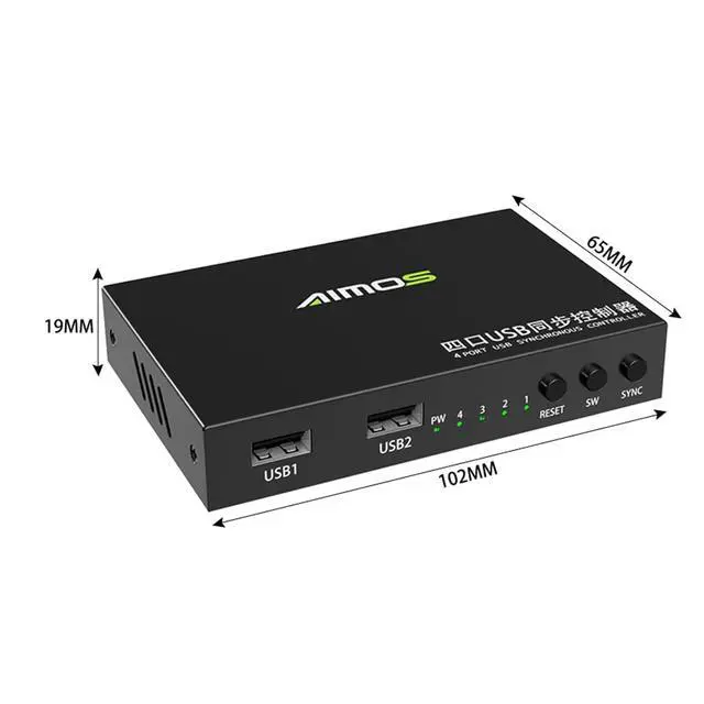 Alt view image 2 of 7 - DNF Game Control Synchronizer - 4/8-Port USB Synchronizer, USB Keyboard Mouse Sync Controller, DNF Multi-Open Synchronizer/Sharer, for Game Tudios, Offices(4 Ports)
