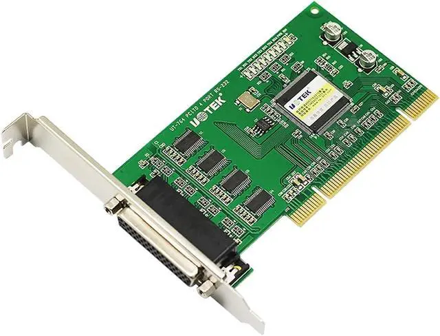 Alt view image 2 of 6 - 1PCS PCI to RS-232 Serial Card RS232 4 Ports High Speed DR44 Expansion Converter Industrial Grade DB9 Connector UT-764 Adapter
