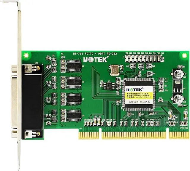 Alt view image 3 of 6 - 1PCS PCI to RS-232 Serial Card RS232 4 Ports High Speed DR44 Expansion Converter Industrial Grade DB9 Connector UT-764 Adapter