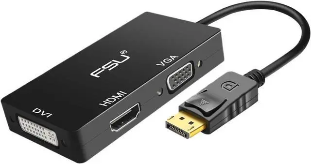 Main image of 3 in 1 DisplayPort DP to HDMI-Compatible DVI Support 1080P HD DP to Female Adapter Converter Cable Box with for PC TV(DP to Three in ONE)